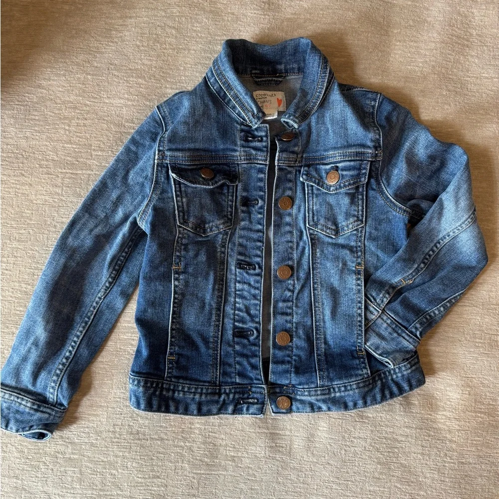 J.Crew Crewcuts Kids Denim Jean Jacket Size 6/7 Girls Classic